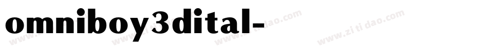 omniboy3dital字体转换