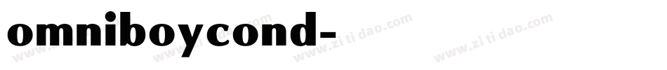 omniboycond字体转换