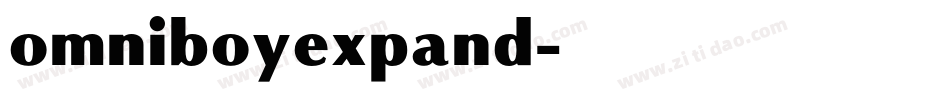 omniboyexpand字体转换