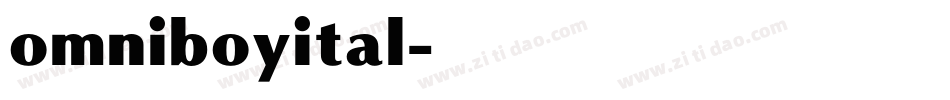 omniboyital字体转换