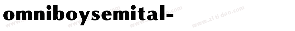 omniboysemital字体转换