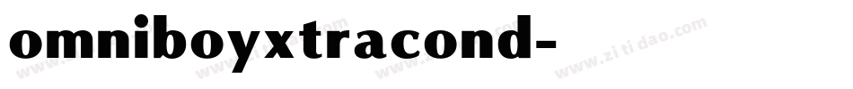 omniboyxtracond字体转换