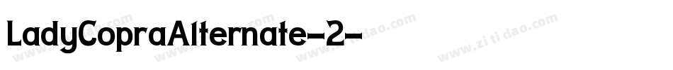LadyCopraAlternate-2字体转换
