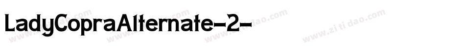 LadyCopraAlternate-2字体转换