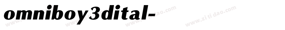 omniboy3dital字体转换