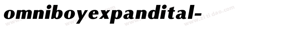 omniboyexpandital字体转换