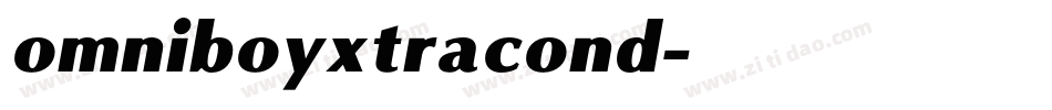 omniboyxtracond字体转换