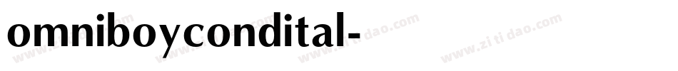 omniboycondital字体转换