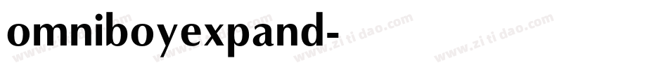 omniboyexpand字体转换