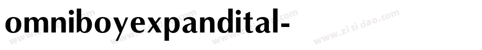 omniboyexpandital字体转换