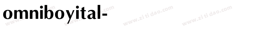 omniboyital字体转换