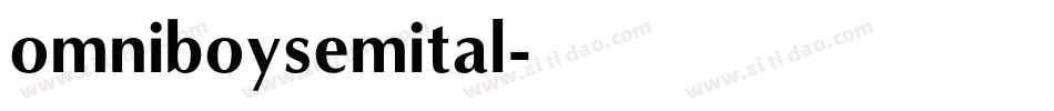 omniboysemital字体转换