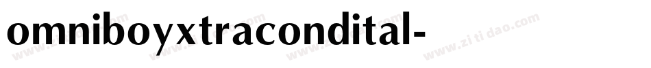 omniboyxtracondital字体转换