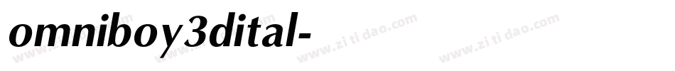 omniboy3dital字体转换
