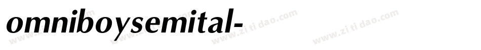 omniboysemital字体转换