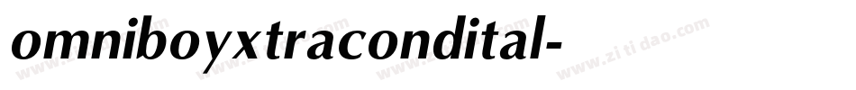 omniboyxtracondital字体转换