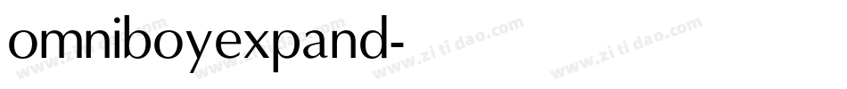 omniboyexpand字体转换