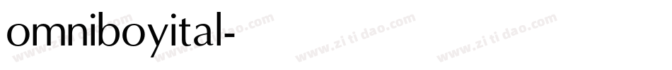 omniboyital字体转换
