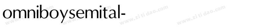 omniboysemital字体转换