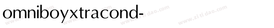 omniboyxtracond字体转换