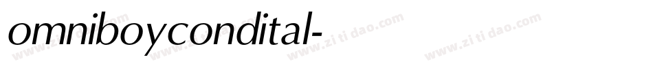 omniboycondital字体转换