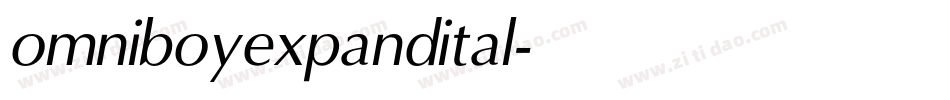 omniboyexpandital字体转换