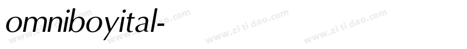 omniboyital字体转换