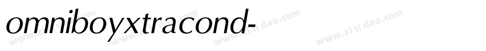 omniboyxtracond字体转换