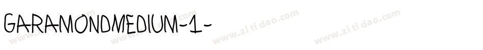 GaramondMedium-1字体转换