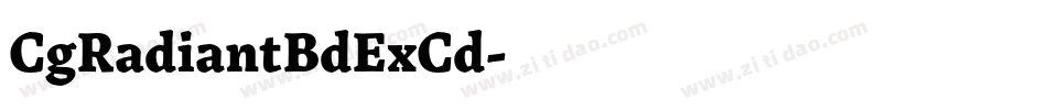 CgRadiantBdExCd字体转换