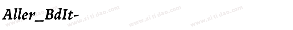 Aller_BdIt字体转换