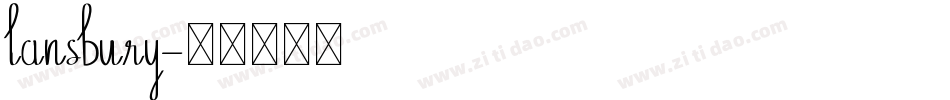 lansbury字体转换