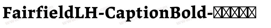 FairfieldLH-CaptionBold字体转换