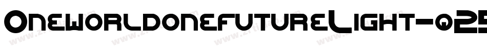 OneworldonefutureLight-q25r字体转换