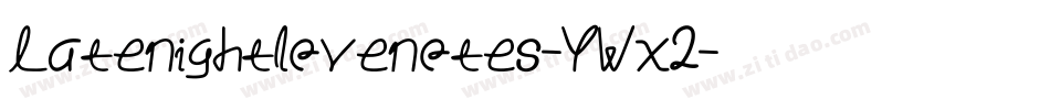 Latenightlovenotes-YWx2字体转换