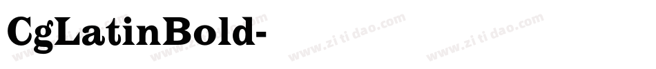 CgLatinBold字体转换