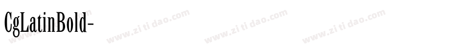 CgLatinBold字体转换