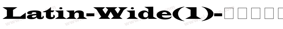 Latin-Wide(1)字体转换