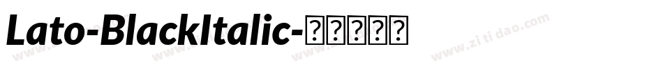 Lato-BlackItalic字体转换