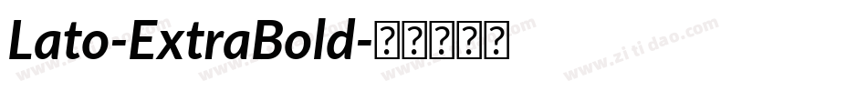 Lato-ExtraBold字体转换