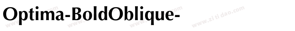 Optima-BoldOblique字体转换