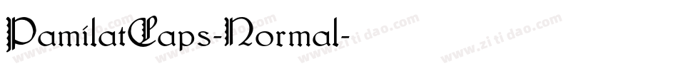 PamilatCaps-Normal字体转换