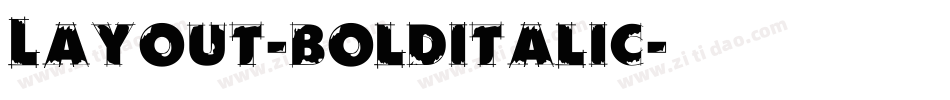 Layout-BoldItalic字体转换