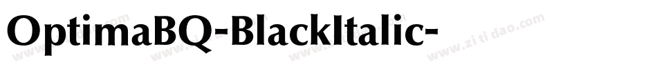 OptimaBQ-BlackItalic字体转换