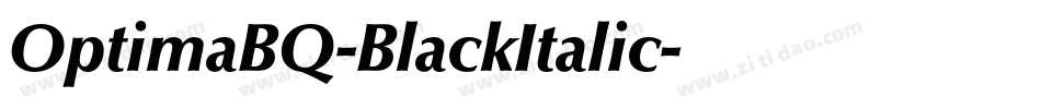 OptimaBQ-BlackItalic字体转换