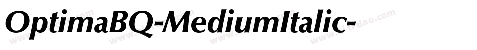 OptimaBQ-MediumItalic字体转换