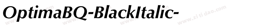 OptimaBQ-BlackItalic字体转换