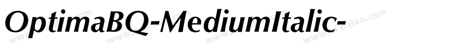 OptimaBQ-MediumItalic字体转换
