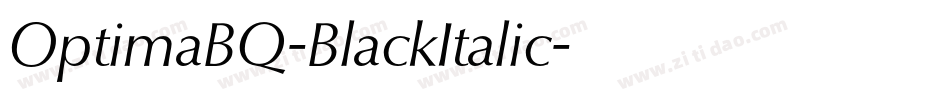 OptimaBQ-BlackItalic字体转换