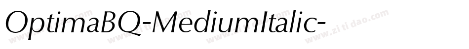 OptimaBQ-MediumItalic字体转换